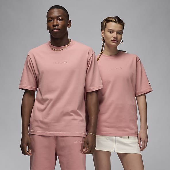 Hombre Rosa Manga corta Camisetas con graficos. Nike MX